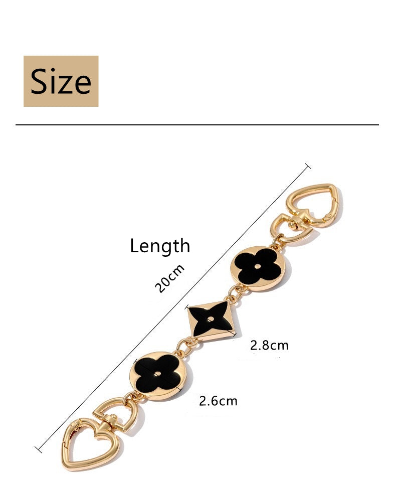 Blooming Flowers Chain Bag Charm, Strap Extender