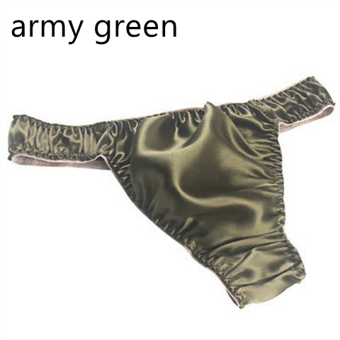 100% Mulberry Silk Thong for Men, 21 colors