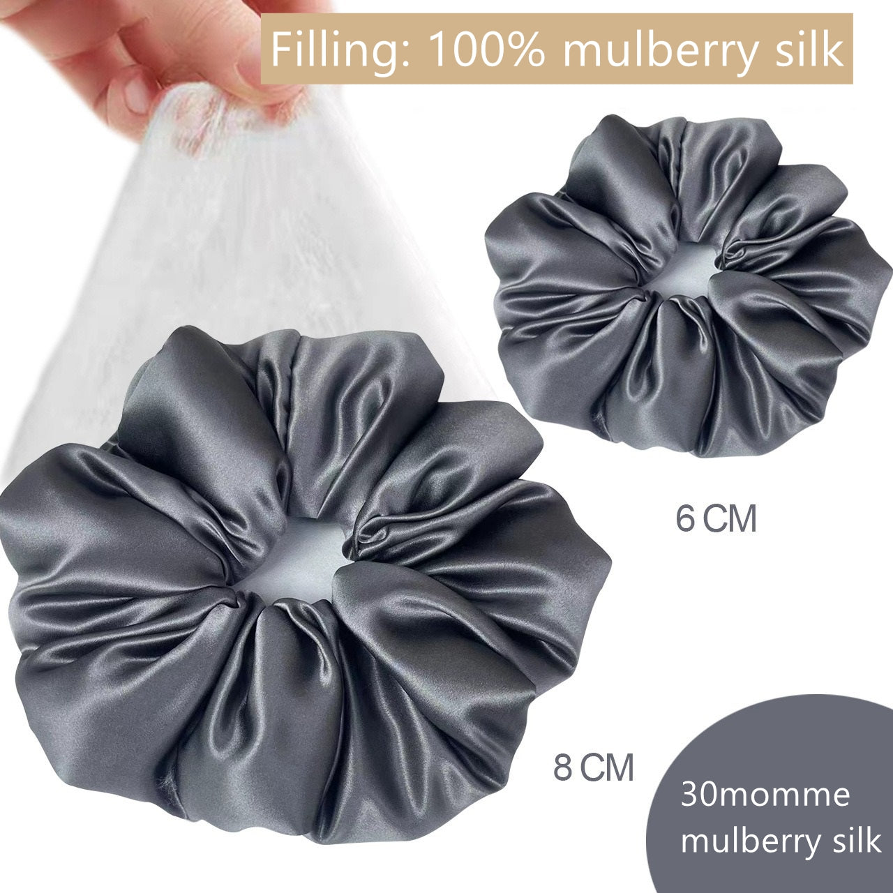 30Momme 100% Silk Pillow Scrunchies/Sleep Scrunchie