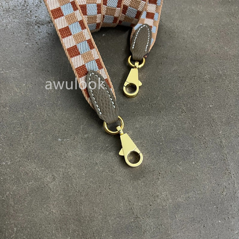 Custom 25mm Canvas Bag Strap for Kelly bag- Maxi Quadrille