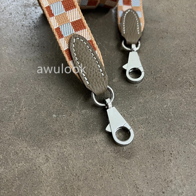 Custom 25mm Canvas Bag Strap for Kelly bag- Maxi Quadrille