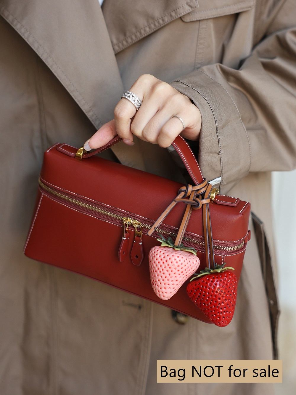Eco-Resin Strawberry Bag Charm