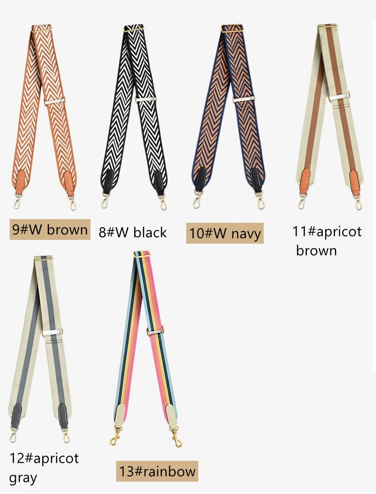 Adjustable 2"/50mm Canvas leather bag strap for Evelyne/Kelly/Other bags