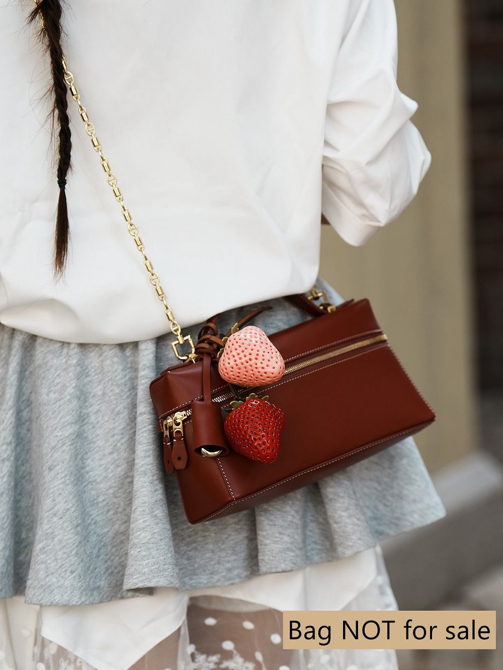 Eco-Resin Strawberry Bag Charm