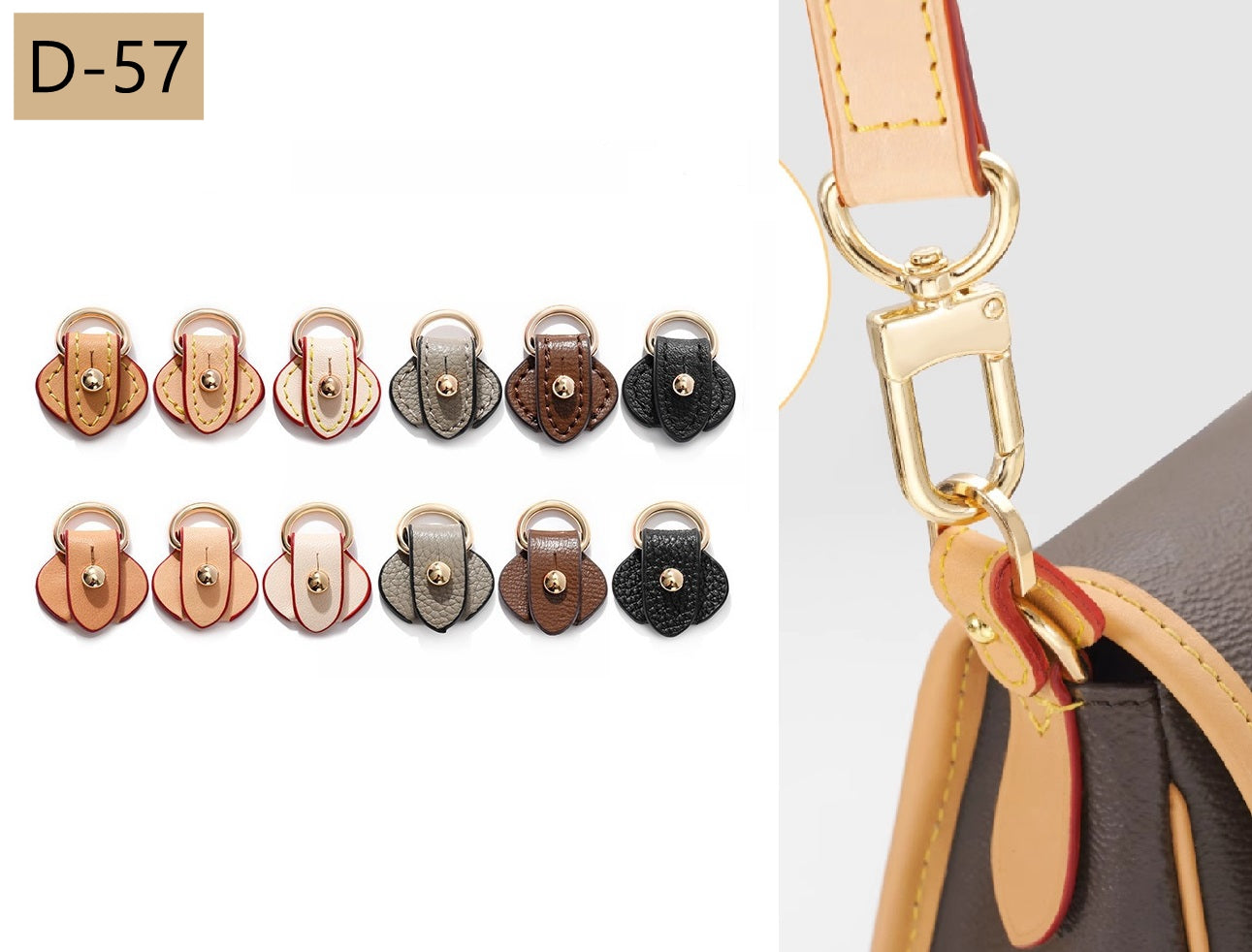 Anti-wear Leather Buckle/ Protector for LV Diane/Saumur/1955 horsebit