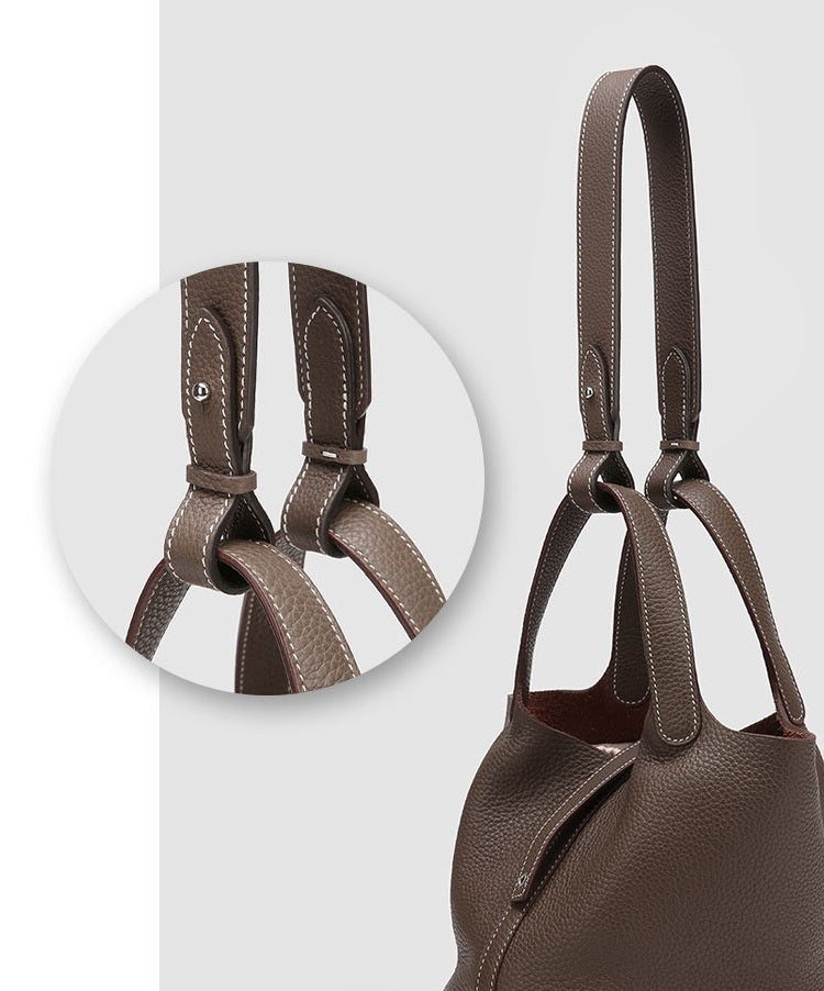 Sangle de sac à bandoulière en cuir Togo pour Lindy/picotin/evelyne