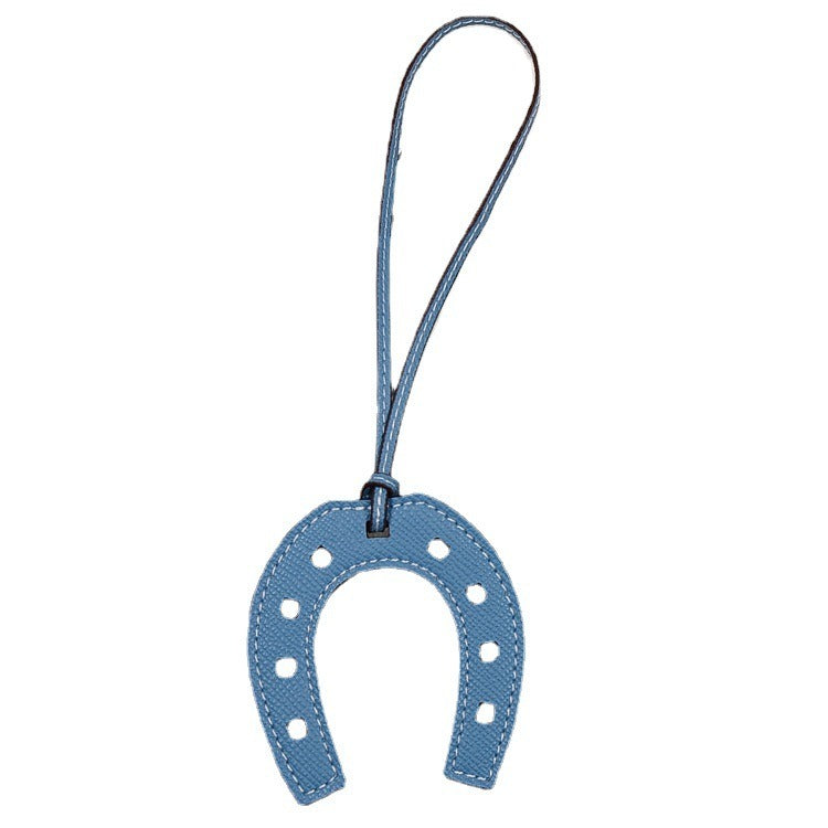 Leather Bag Charm, Horseshoe
