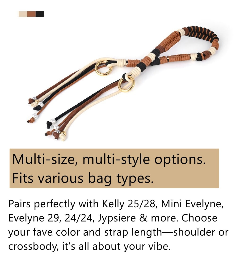 Hand Braided Shoulder Strap for Evelyne/Kelly/Jypsiere