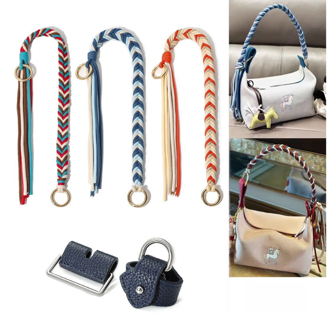 Hand Braided Strap/Connector for Hermes Bride-A-Brac Case