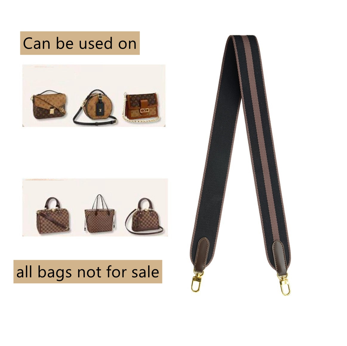 2"/50mm Canvas bag strap for LV bags