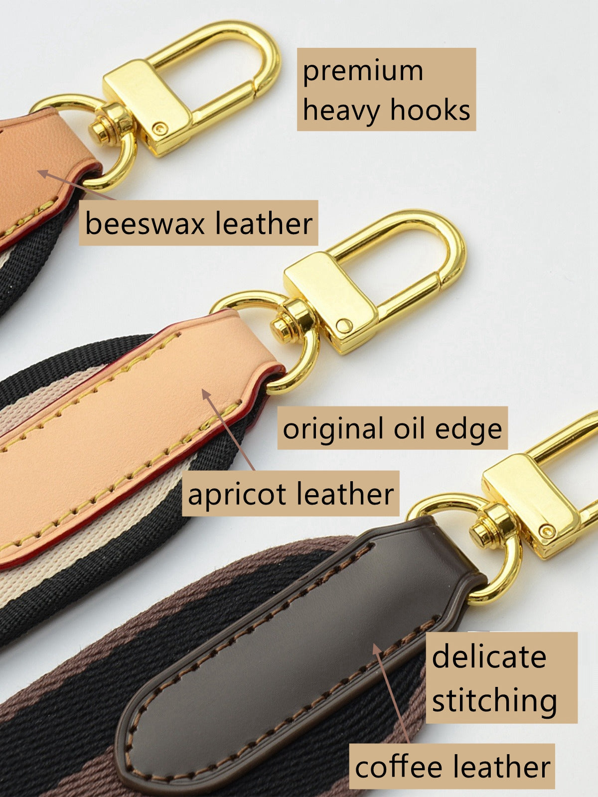 2"/50mm Canvas bag strap for LV bags
