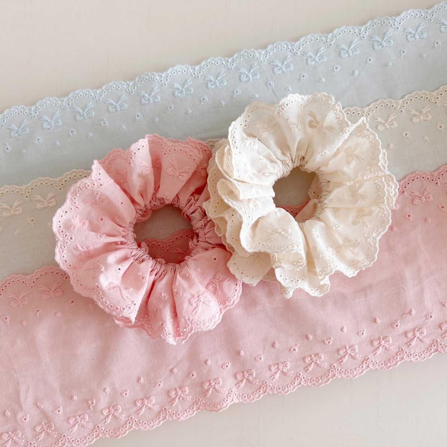 Exquisite Floral Cotton Lace Trim, Eyelet Embroidery Cotton Lace