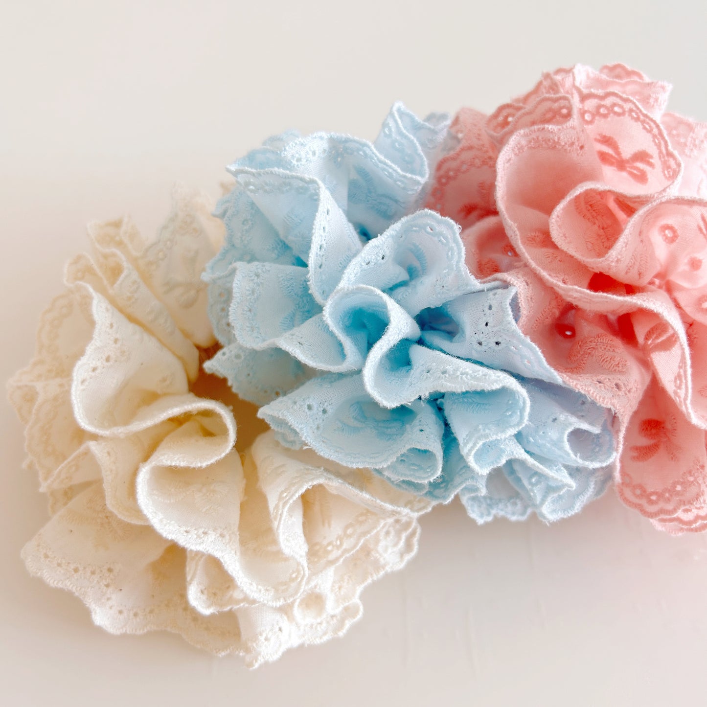 Exquisite Floral Cotton Lace Trim, Eyelet Embroidery Cotton Lace