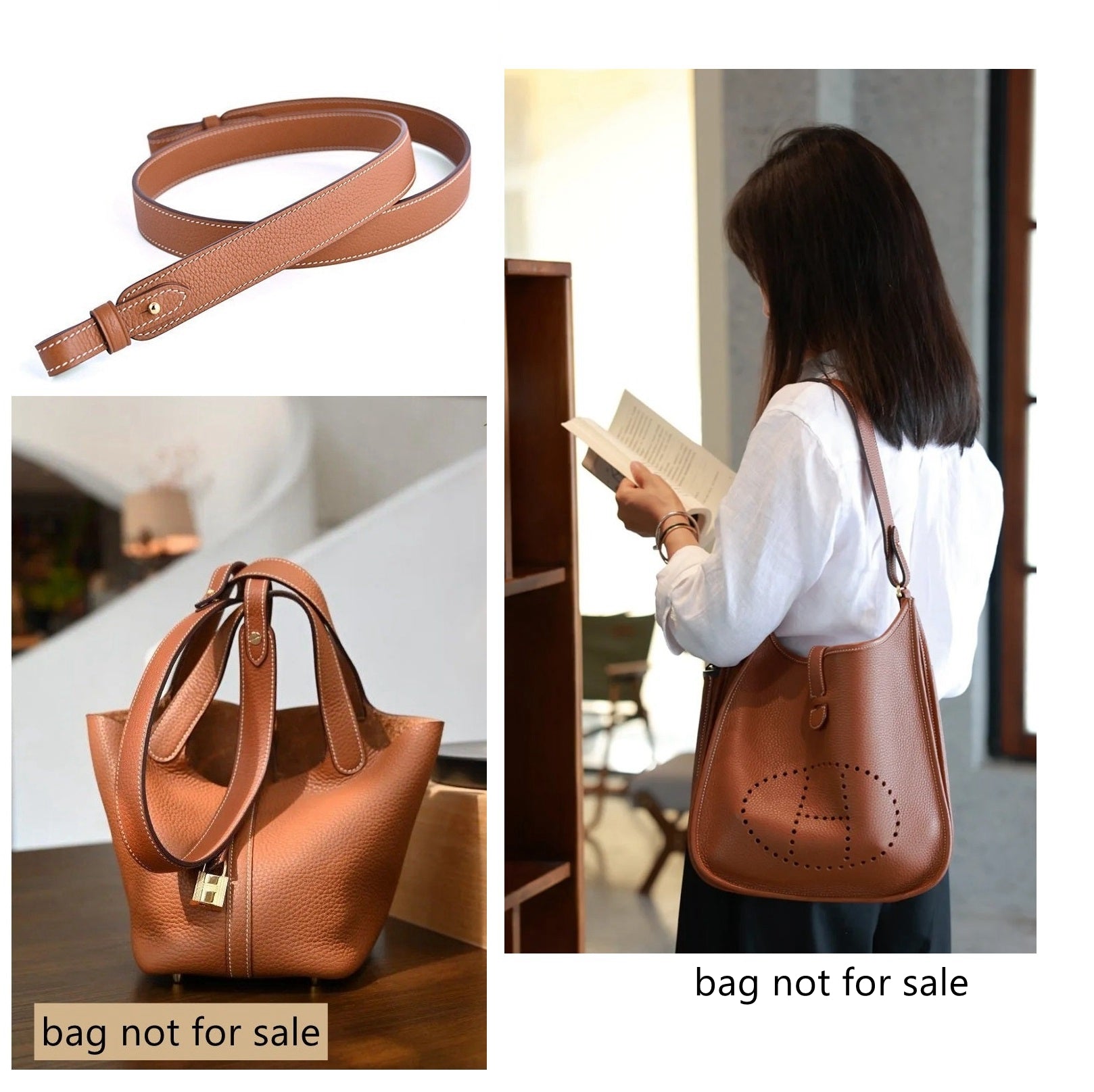Customized Leather Shoulder/ Crossbody Strap for Picotin/ Evelyne