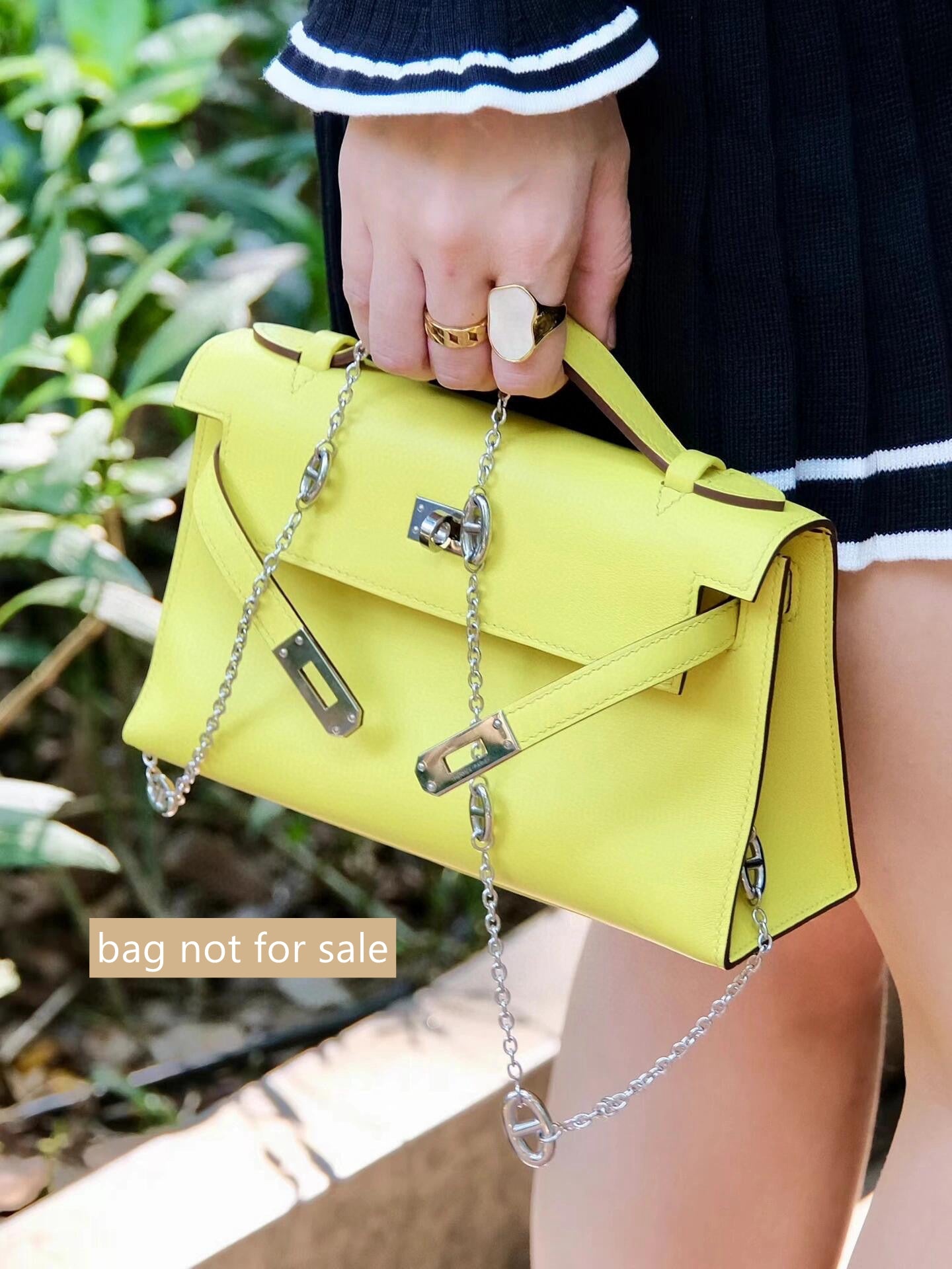 FARANDOLE Chain for Kelly Pochette/Kelly wallet/other bags-Steel