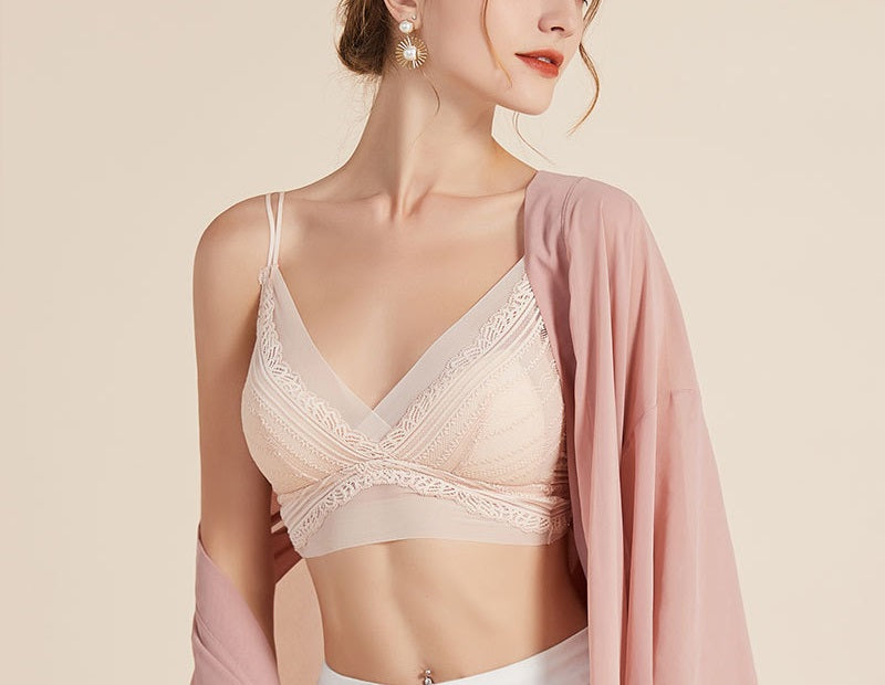 French Boho Silk Lace bra - Awulook
