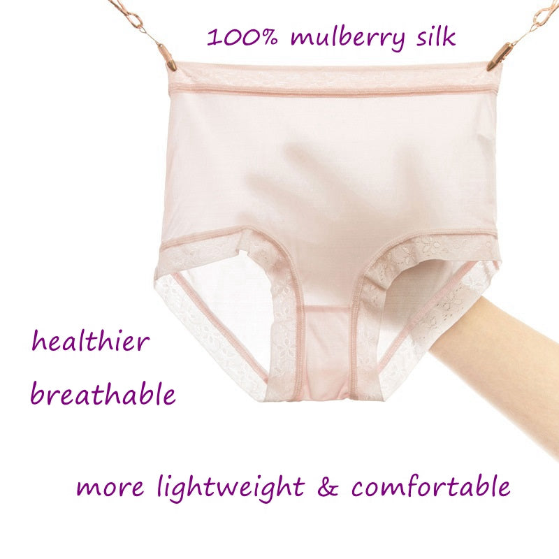 Women Silk Panties, Mid-High Waist