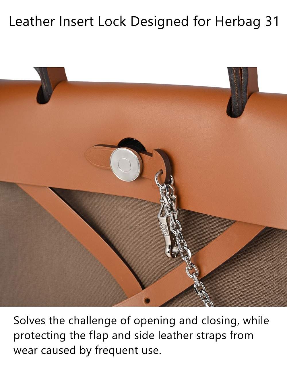 Leather Plug Clasp Lock For Herbag 31/39/Mini herbag