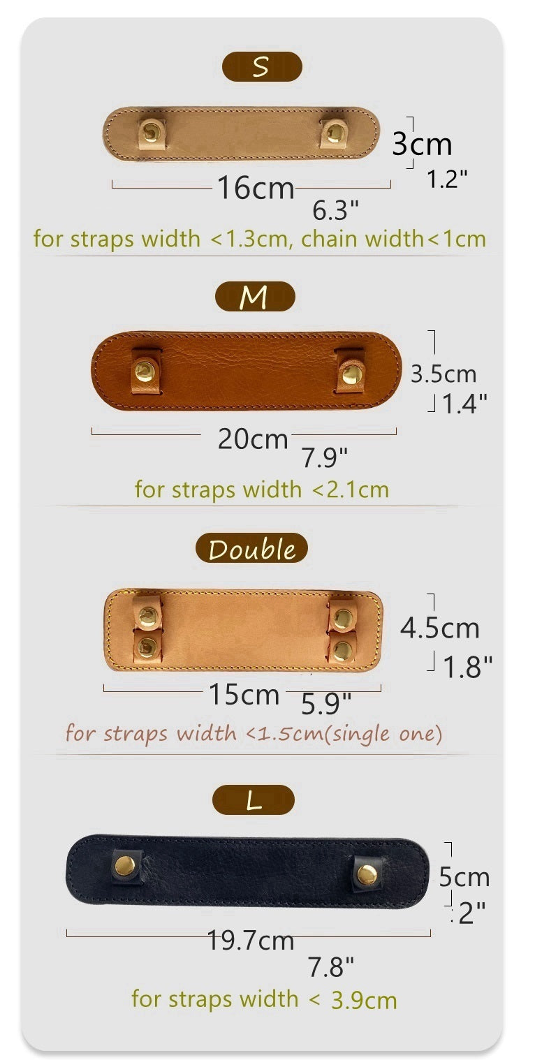 Customized Leather Shoulder Strap Pad, Anti-slip Back