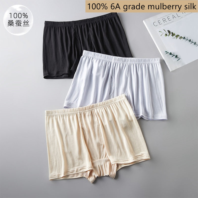 Herren-Boxershorts aus 100 % gestrickter Seide