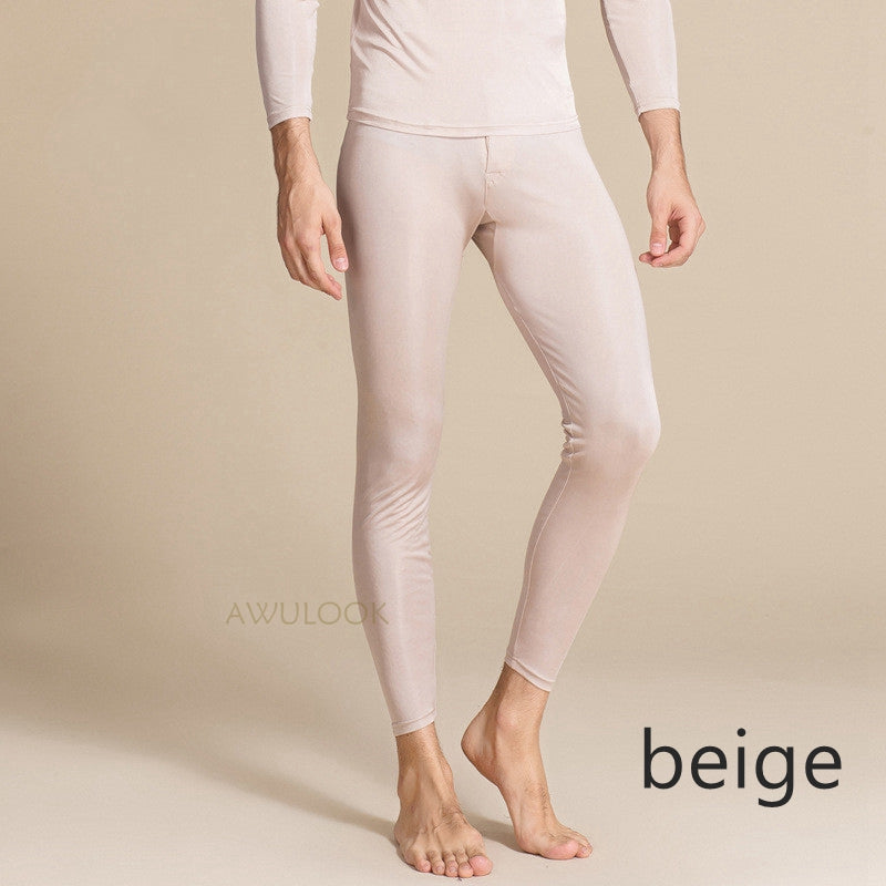 Men 100% Silk Leggings/Tight/Thermal Underwear