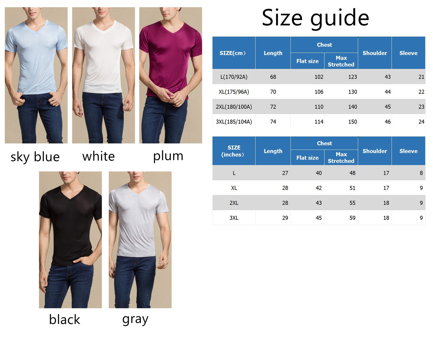 Herren Mulberry Silk Crew T-Shirt, 100 % Seide