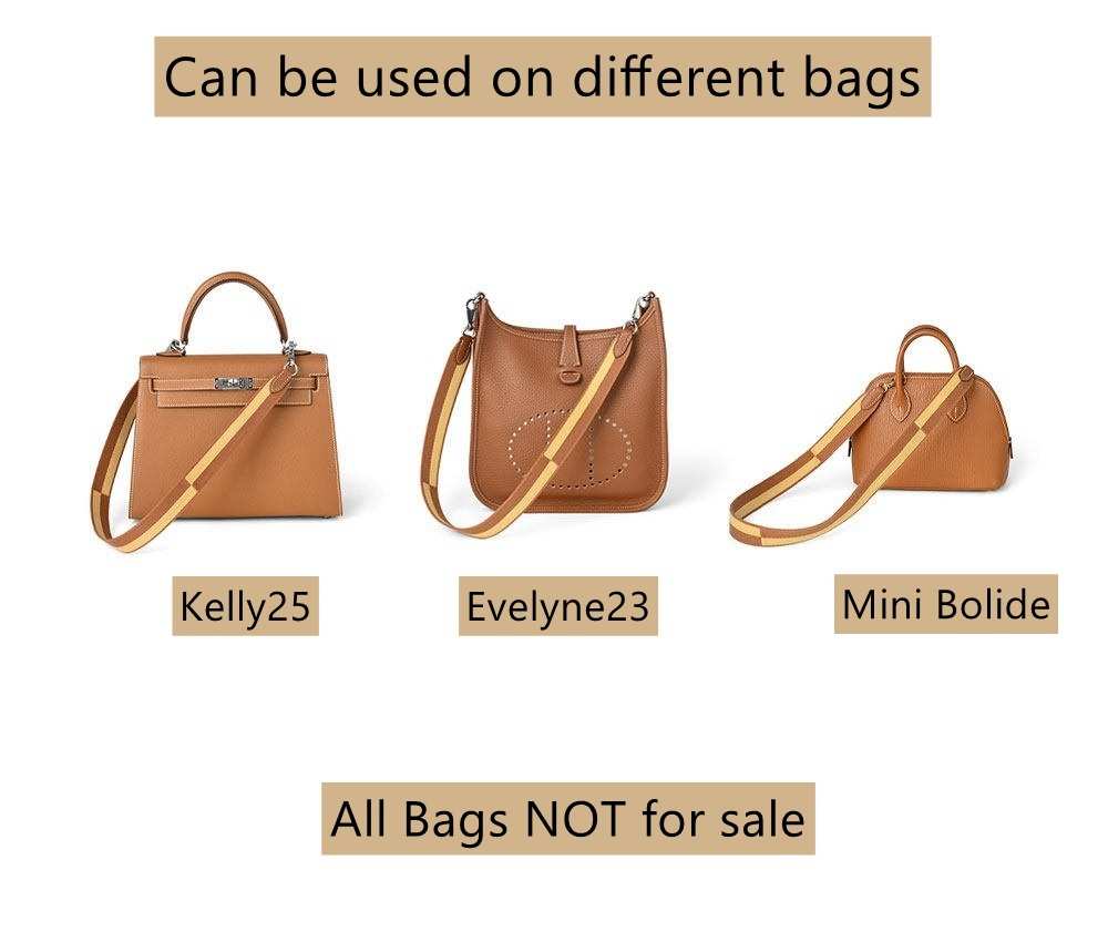 Sangle de sac en toile large personnalisée de 5cm/2 pouces, pour picotin/lindy/evelyne/kelly