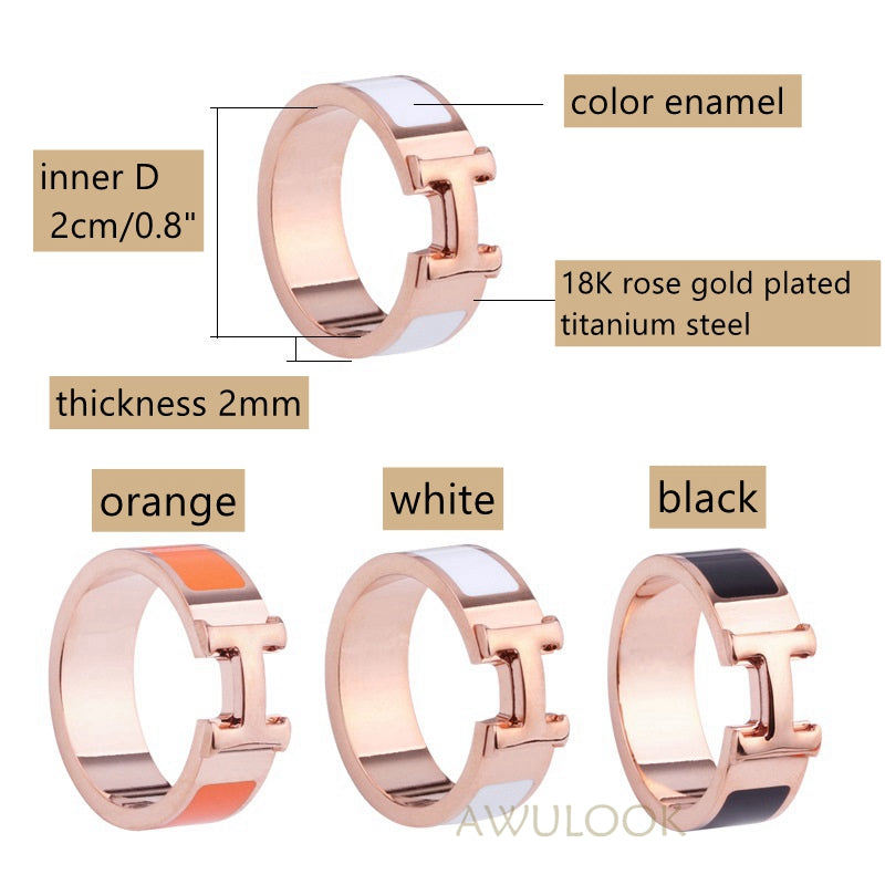 Color Enamel Scarf Rings