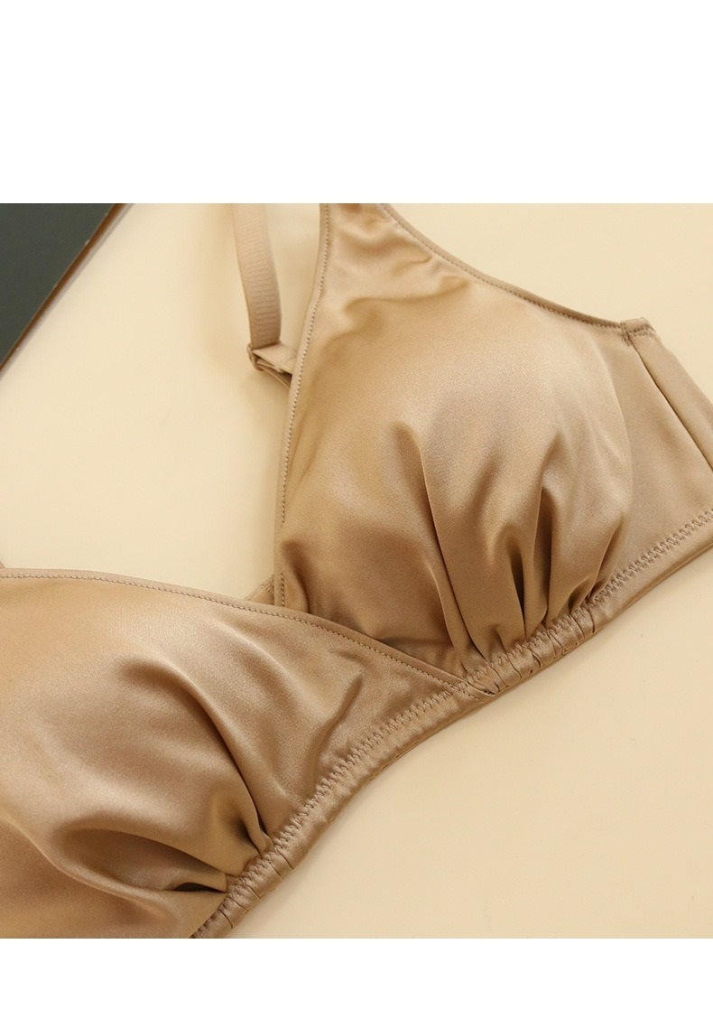 New IN French Style Women Silk Bra 19momme