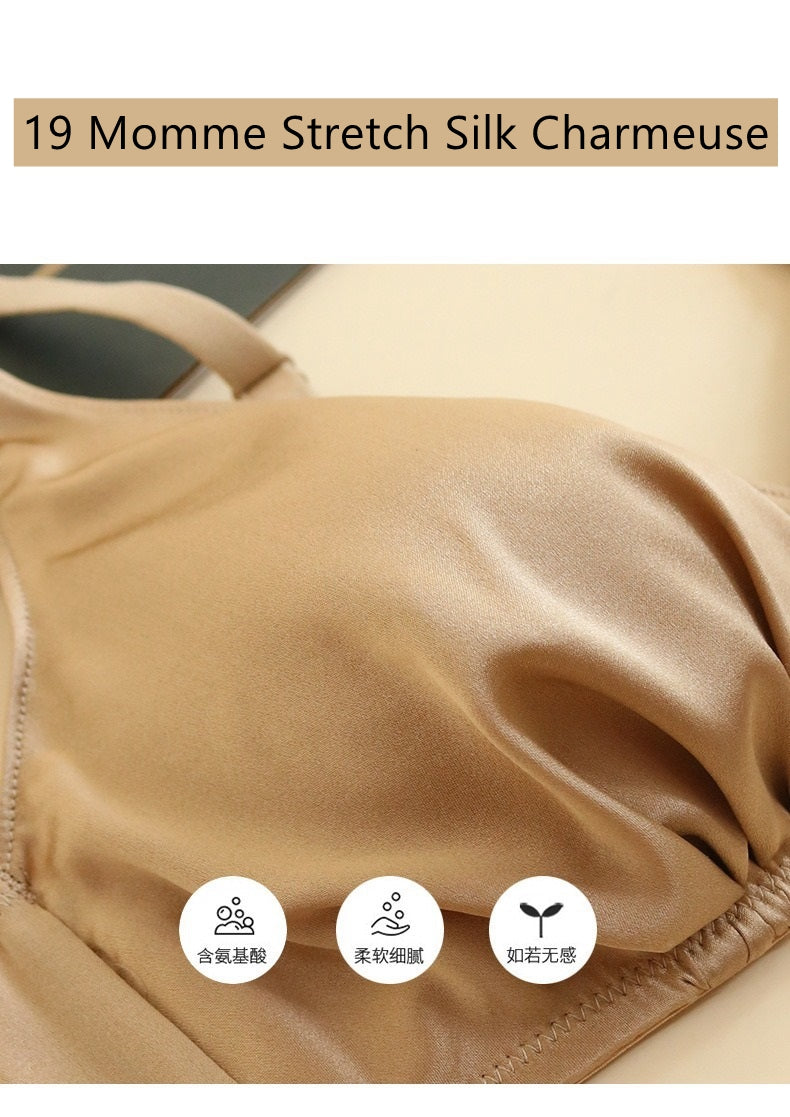 New IN French Style Women Silk Bra 19momme