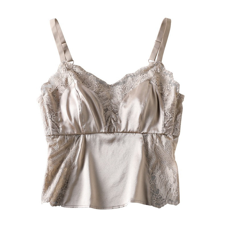 Silk Lace Camisole Bra, Beautiful Butterfly Back