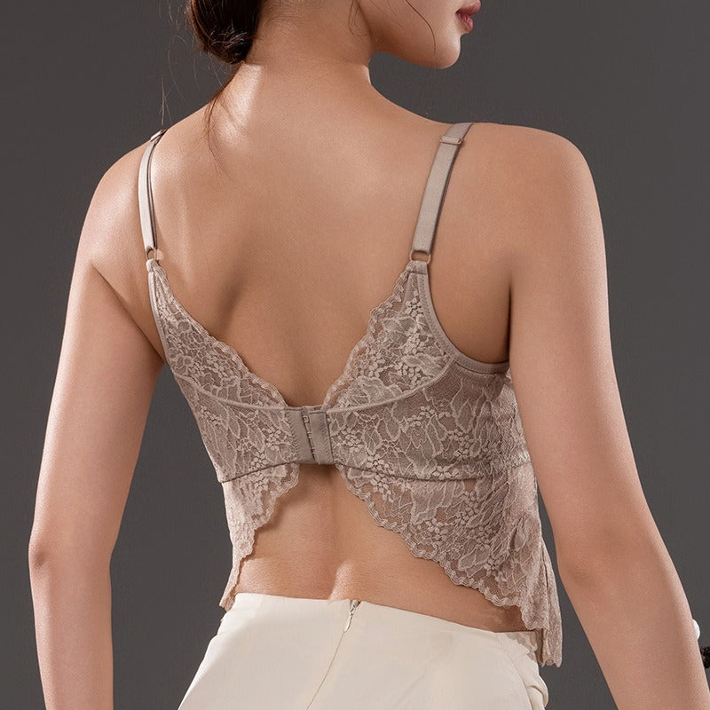 Silk Lace Camisole Bra, Beautiful Butterfly Back