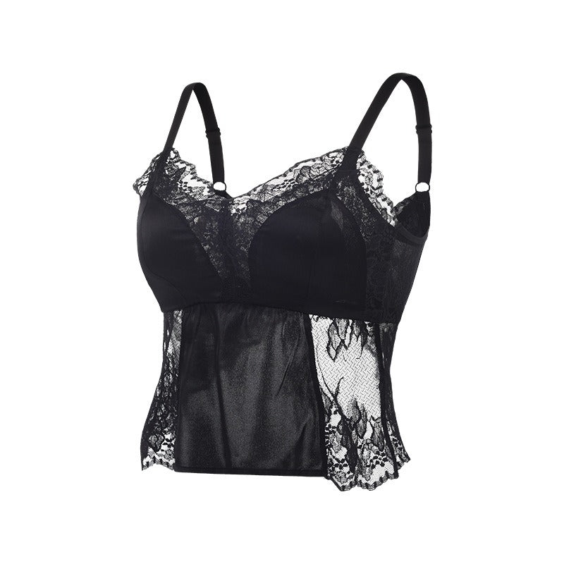 Silk Lace Camisole Bra, Beautiful Butterfly Back