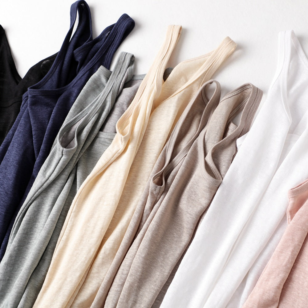Women Silk Linen Tank Top, 7 Colors