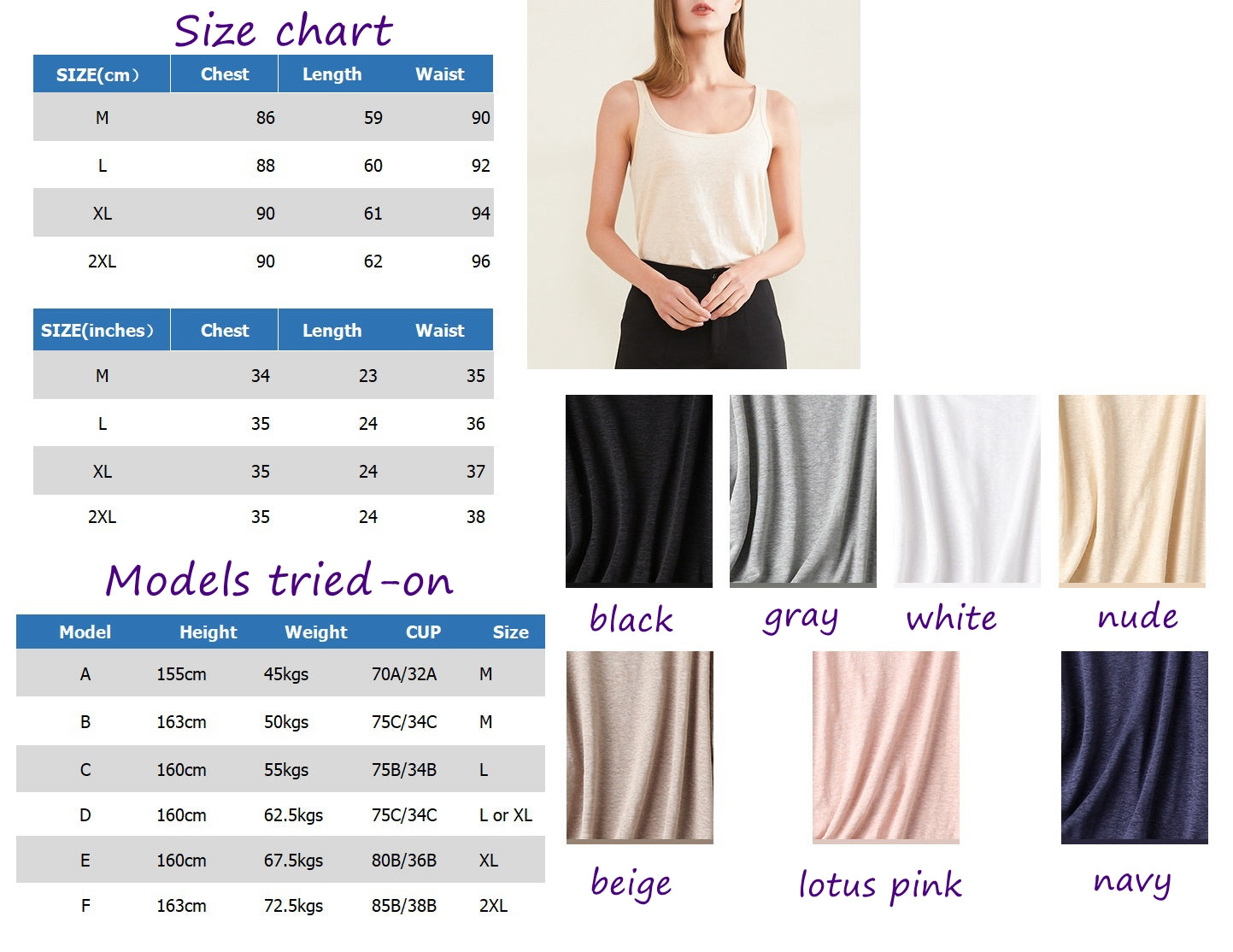 Women Silk Linen Tank Top, 7 Colors