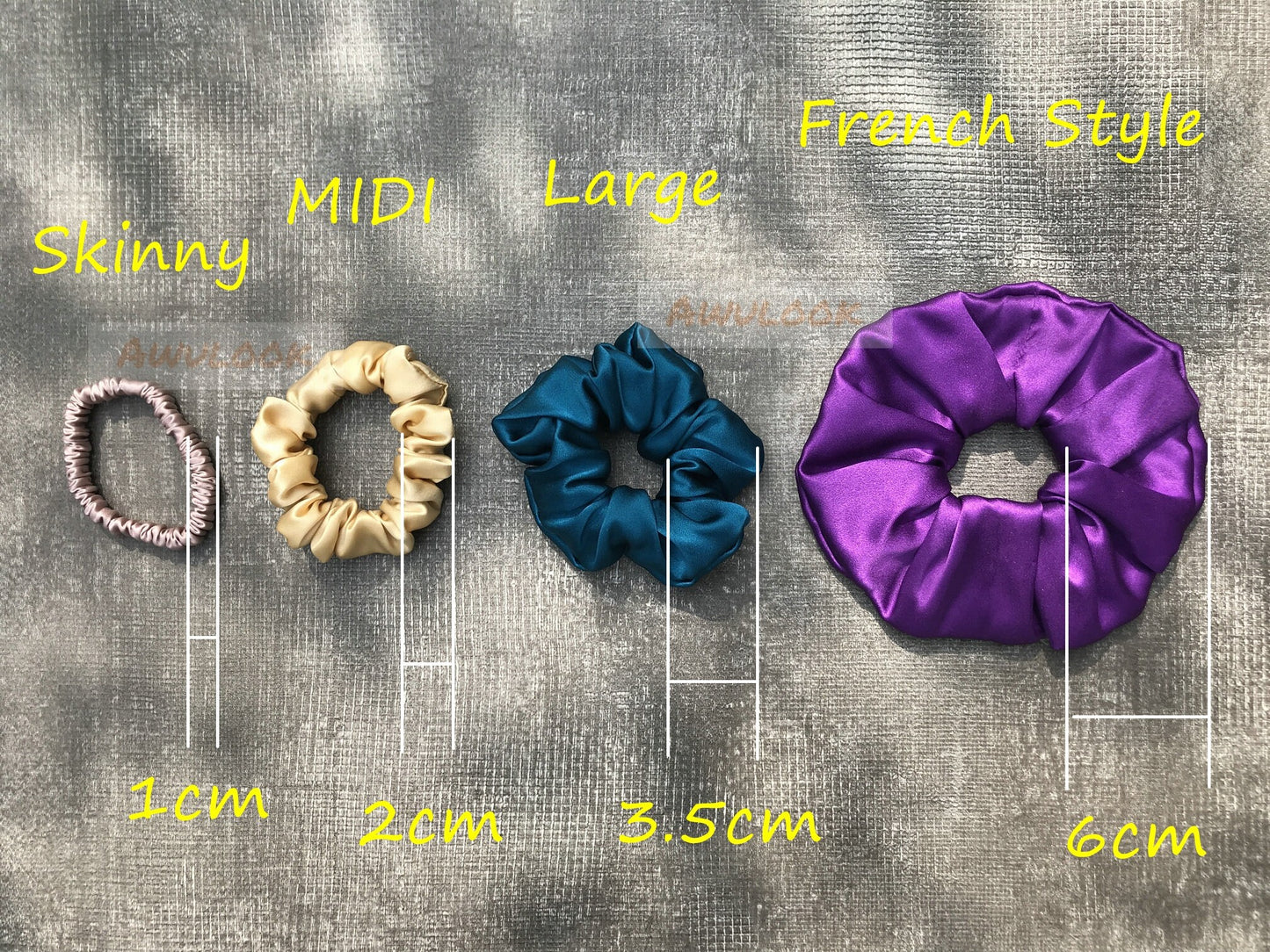 100% Mulberry Silk Scrunchies
