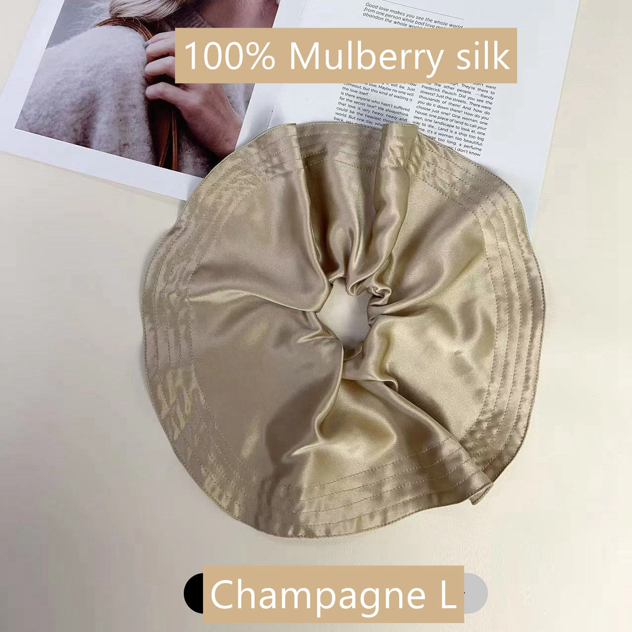 100% Silk Skirt Hem Scrunchy
