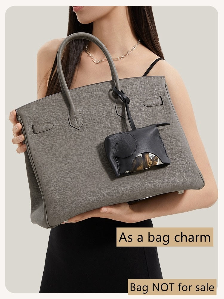 Twilly Silk Tote Bag/ Elephant Bag Charm