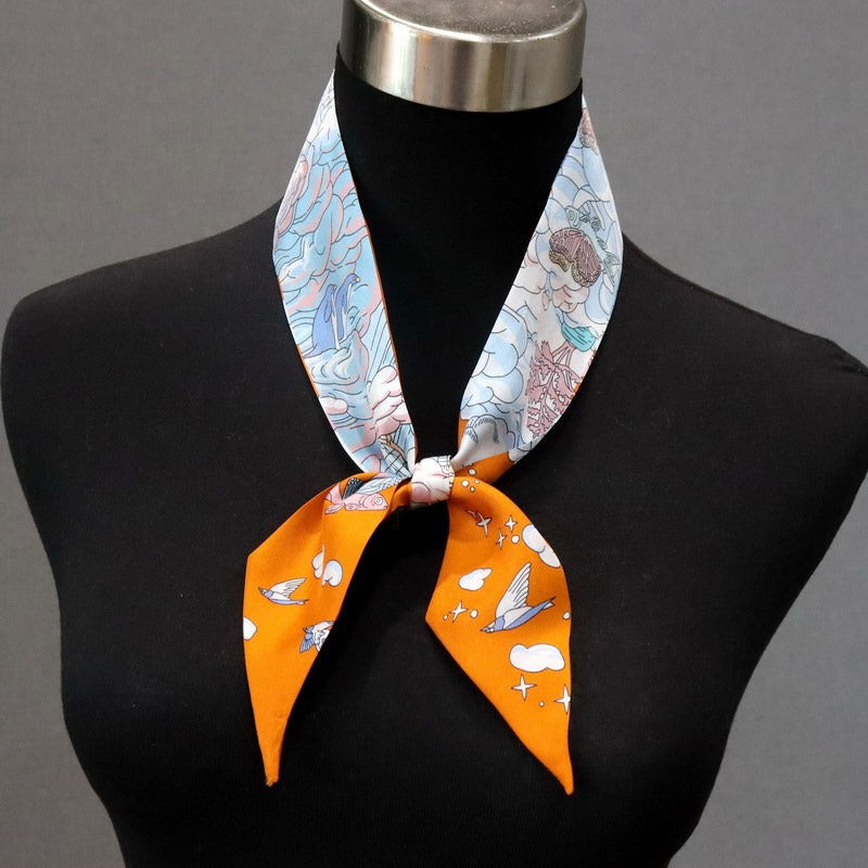 Silk Twilly,90cm× 5cm