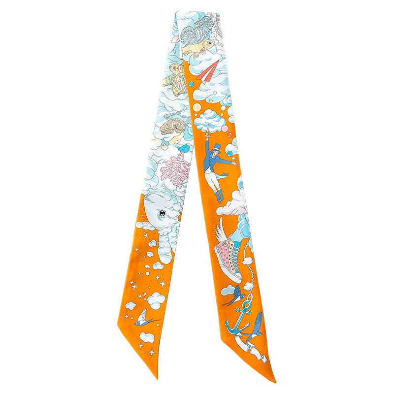 Silk Twilly,90cm× 5cm
