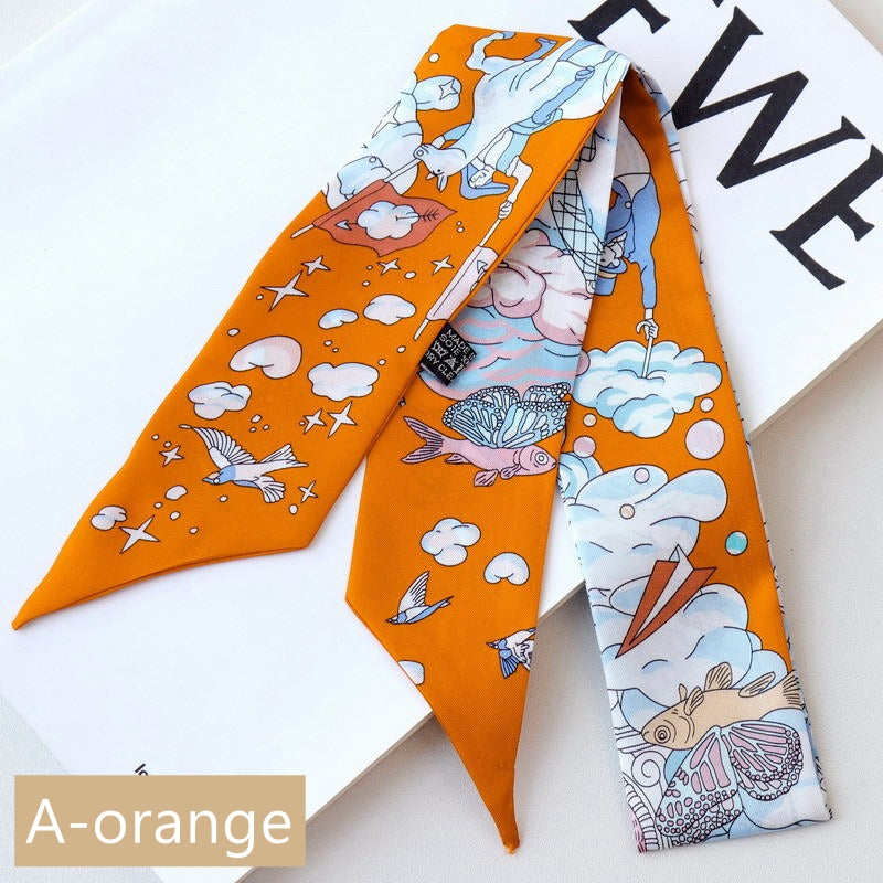 Silk Twilly,90cm× 5cm