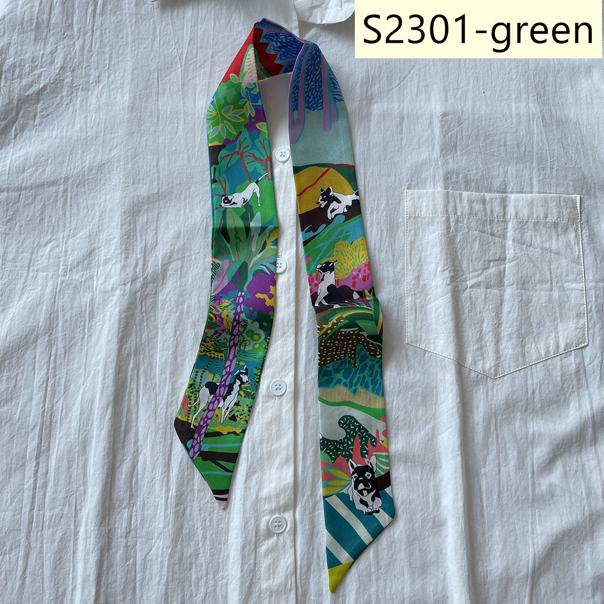 Silk Twilly,86cm× 5cm, S2301