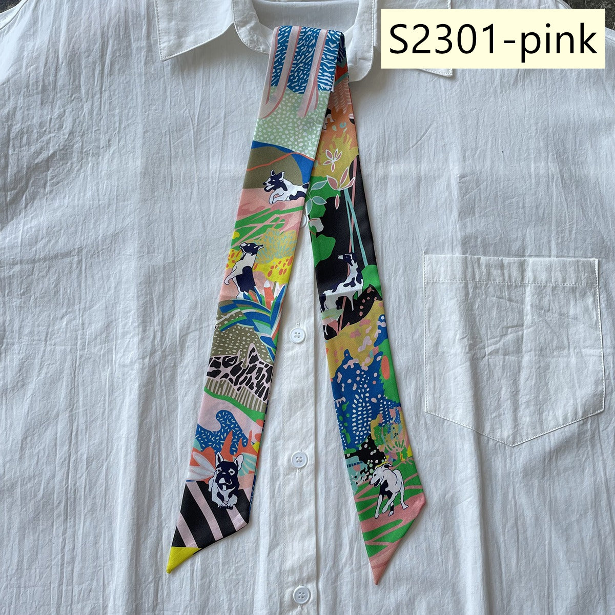 Silk Twilly,86cm× 5cm, S2301