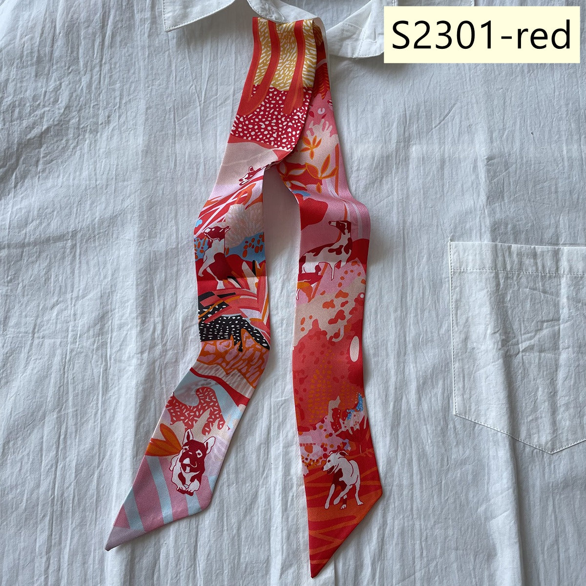 Silk Twilly,86cm× 5cm, S2301