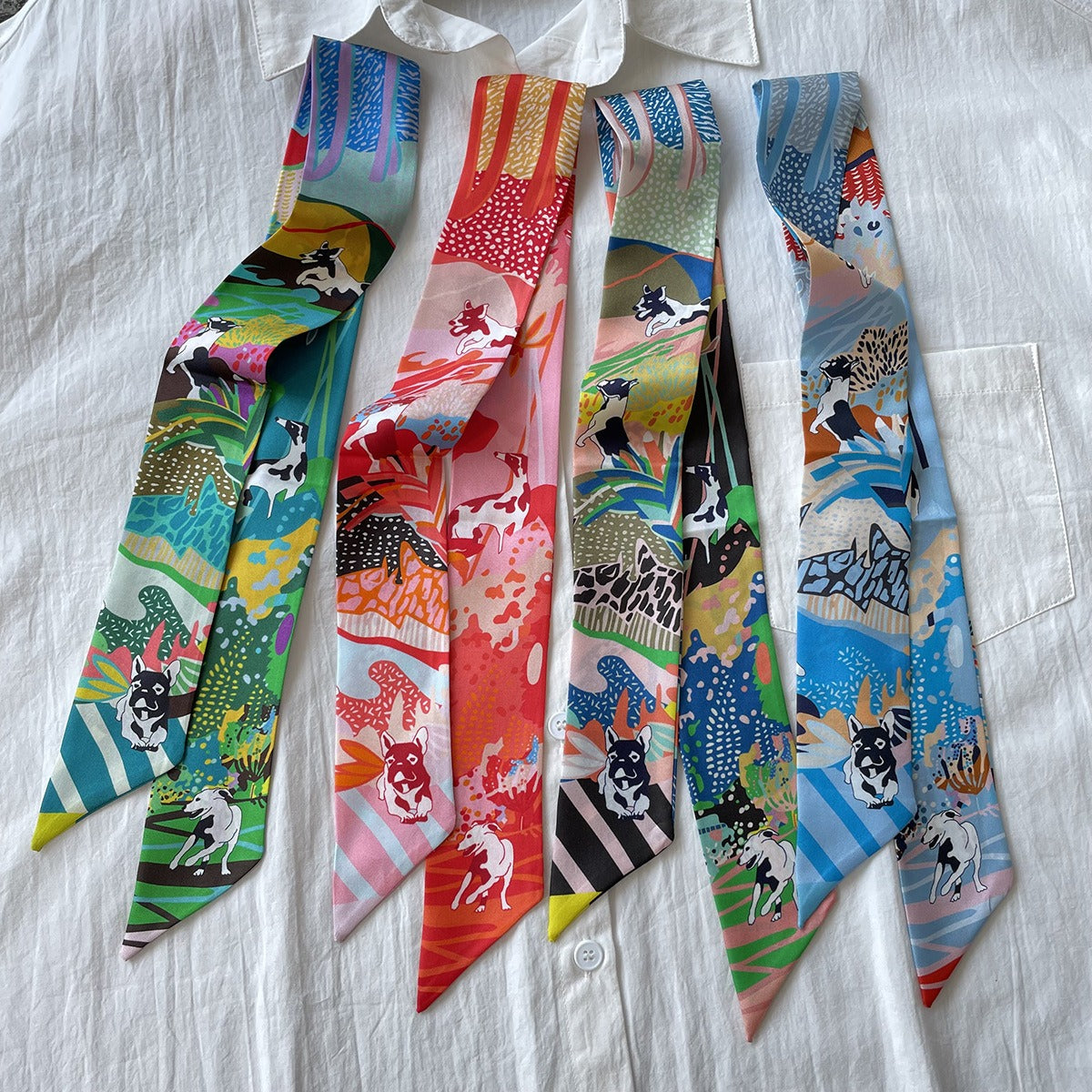 Silk Twilly,86cm× 5cm, S2301
