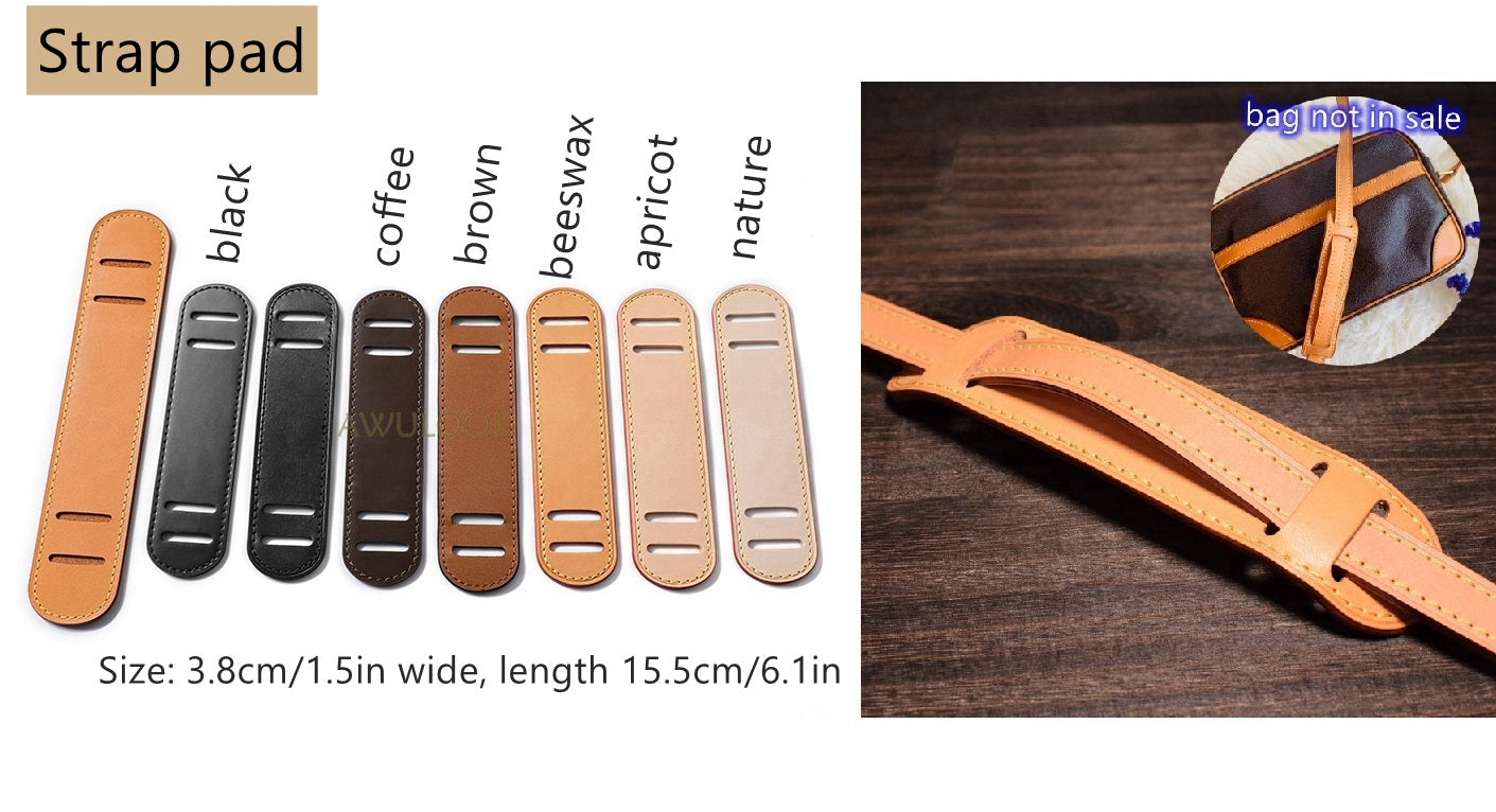Bandoulière en cuir de veau, 10/12/15/18/20/25 mm - Marron abricot, pour sac Dauphine/Neverful/sacs à main/pochette/pochette