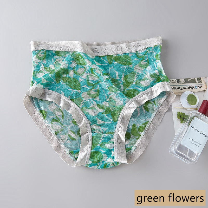 Women 100% Mesh Silk Pantie, mid waist