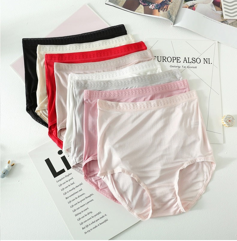 Women 100% Silk Pantie, High waist, 8 colors