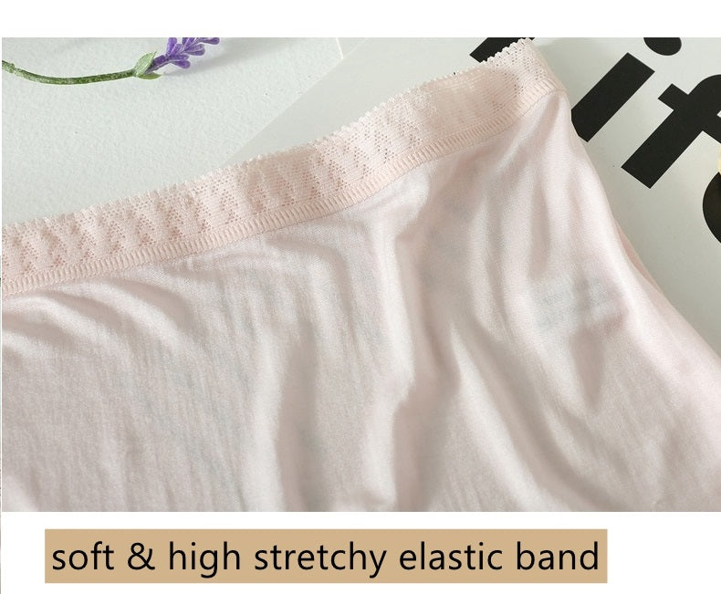 Women 100% Silk Pantie, High waist, 8 colors