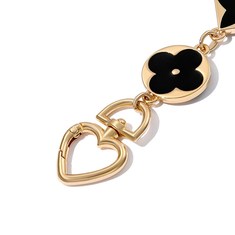 Blooming Flowers Chain Bag Charm, Strap Extender